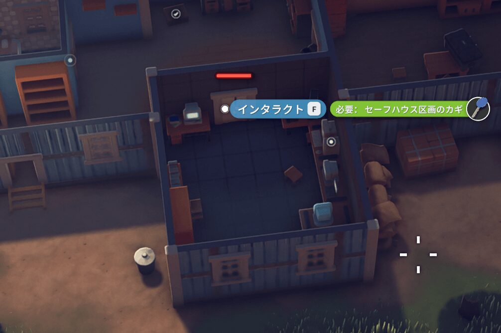 マップ中央の小屋