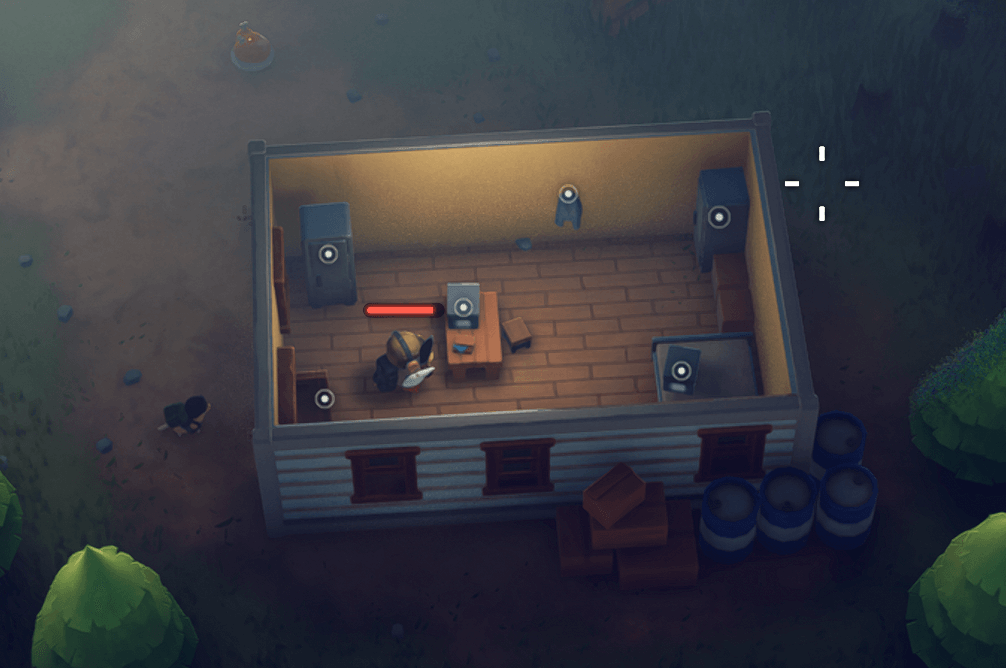 マップ左の小屋